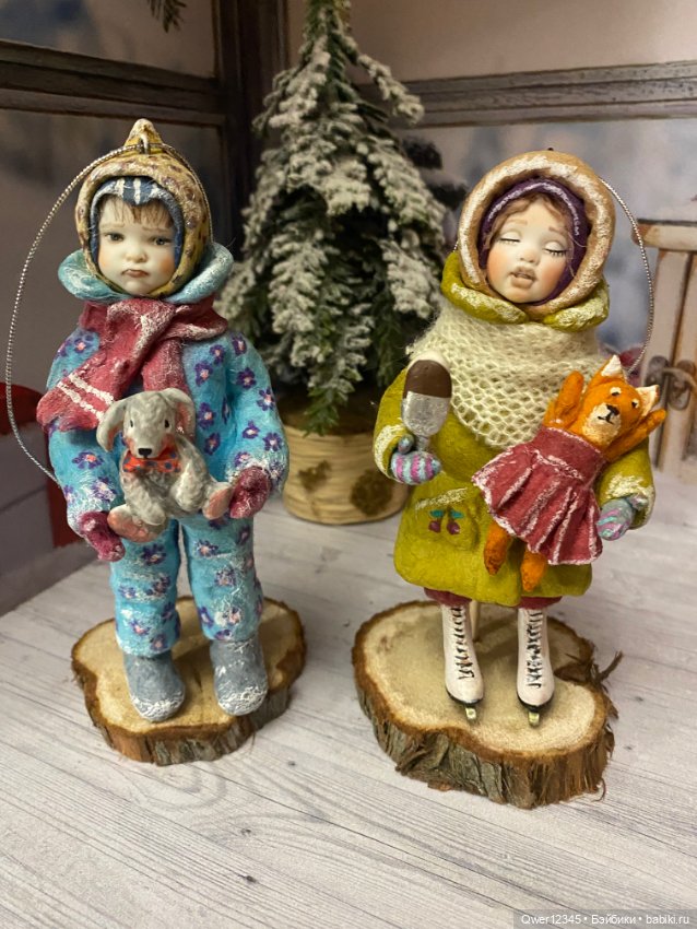 Мои Ватные игрушки - нашли свои волшебные Елочки