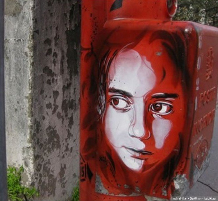 Трафаретный стрит-арт французского художника C215 (Christian Guémy)