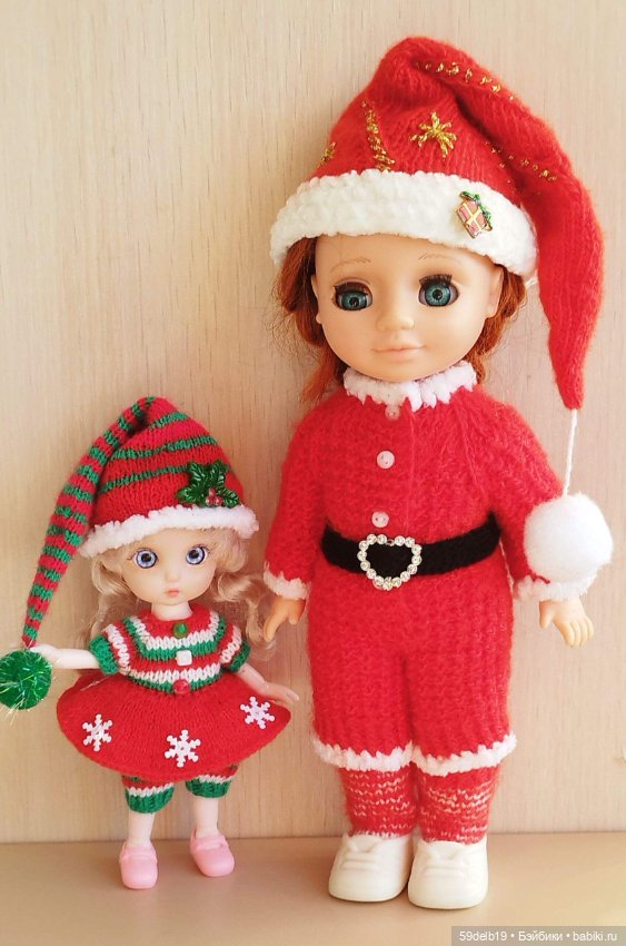 "Рождественский гномик"- костюм для бабольки 14-16 см (фото 6)