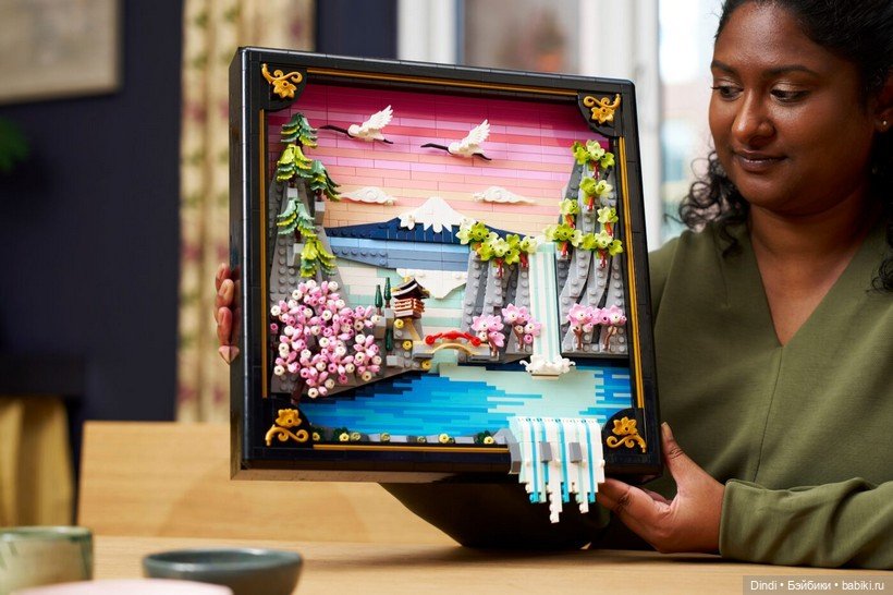 Пейзаж цветущей японской сакуры