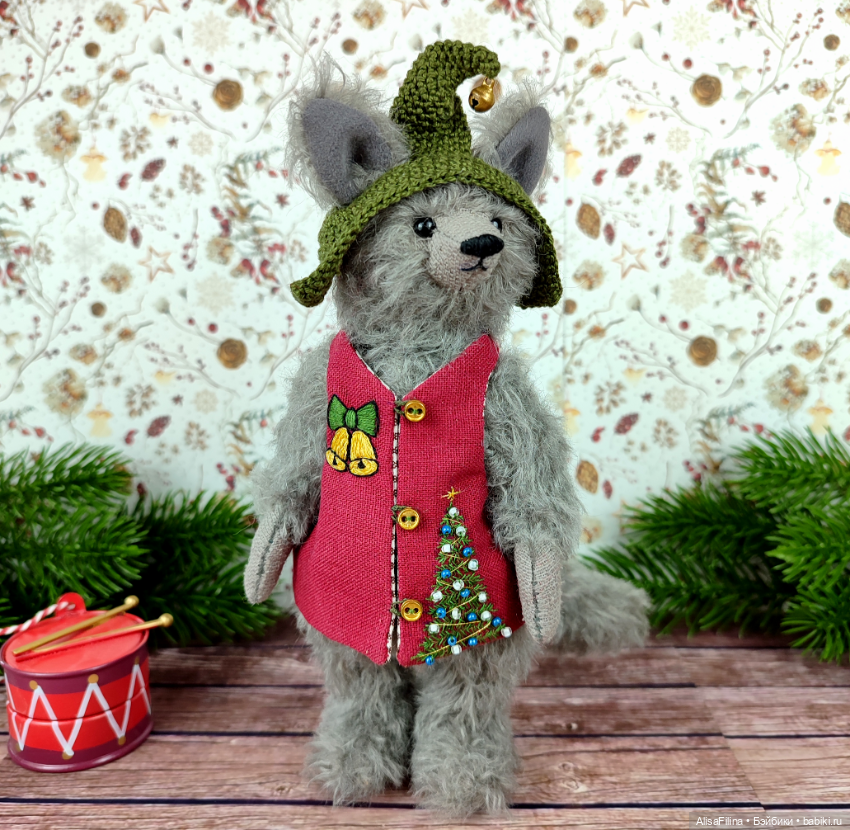 Волк Тедди Кристофер — Авторские мишки Тедди и друзья: фото (фото 2)