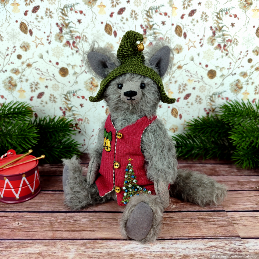 Волк Тедди Кристофер — Авторские мишки Тедди и друзья: фото (фото 6)