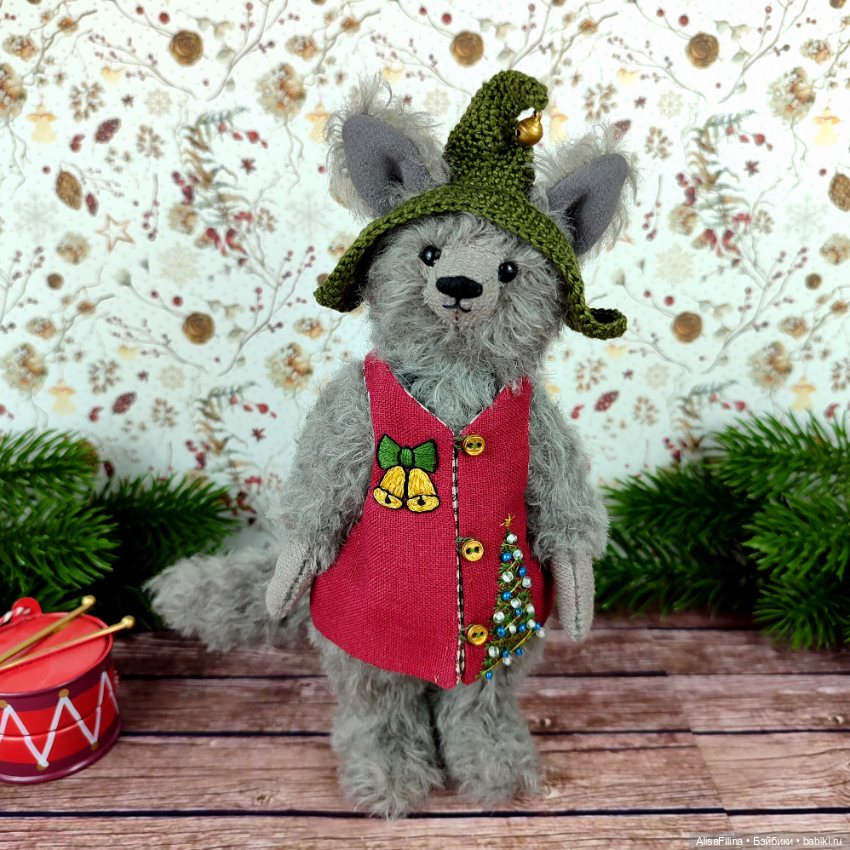 Волк Тедди Кристофер — Авторские мишки Тедди и друзья: фото (фото 3)