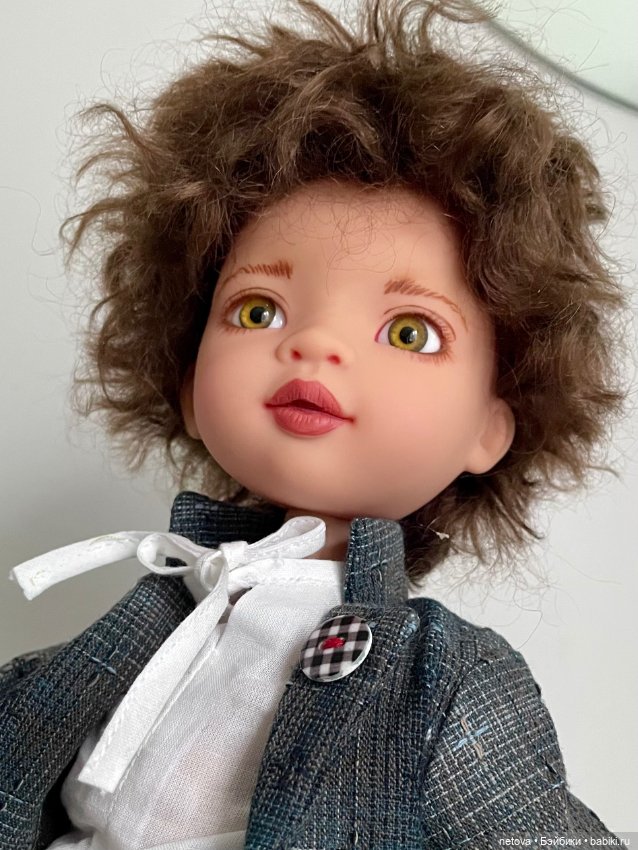 Шарнирные куклы «пуговки» - мальчики. Яша-скрипач