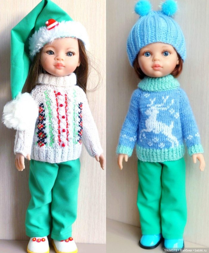 Голубой свитер спицами с жаккардовым орнаментом для паолочки