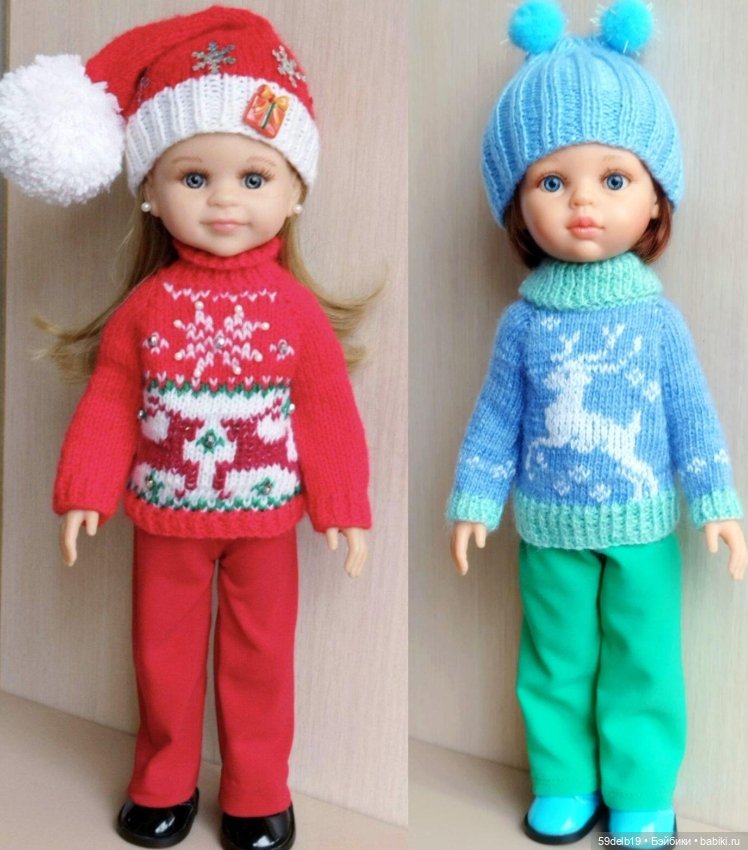 Голубой свитер спицами с жаккардовым орнаментом для паолочки