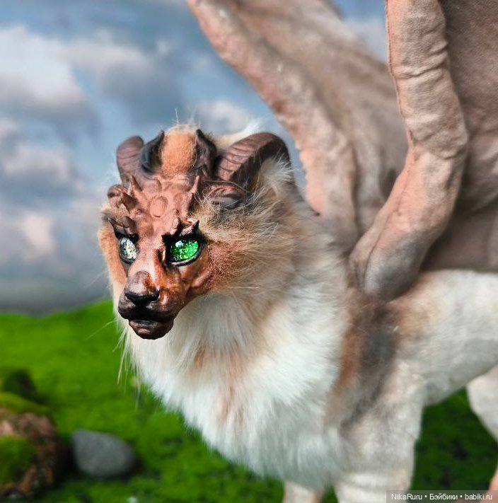 Драконы — Игрушки в смешанной технике (мех и глина): Арт (фото 7)