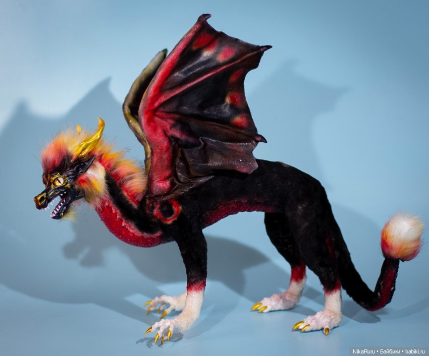 Драконы — Игрушки в смешанной технике (мех и глина): Арт