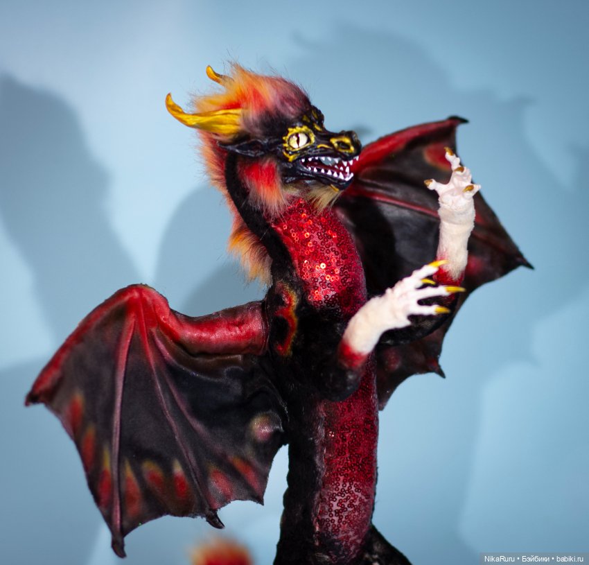 Драконы — Игрушки в смешанной технике (мех и глина): Арт