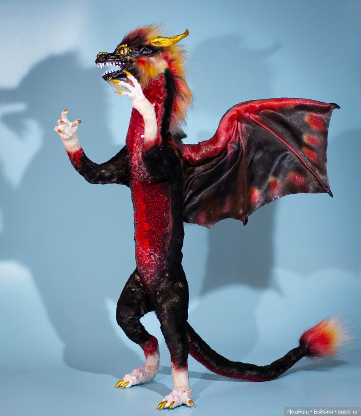 Драконы — Игрушки в смешанной технике (мех и глина): Арт