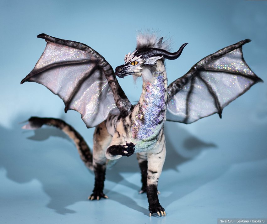 Драконы — Игрушки в смешанной технике (мех и глина): Арт (фото 10)