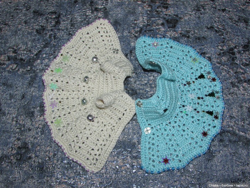 Вязаные наряды на шарнирных кукол 16 см (bjd 16 sm). Предновогодний показ "Рождественская Сказка для кукол"