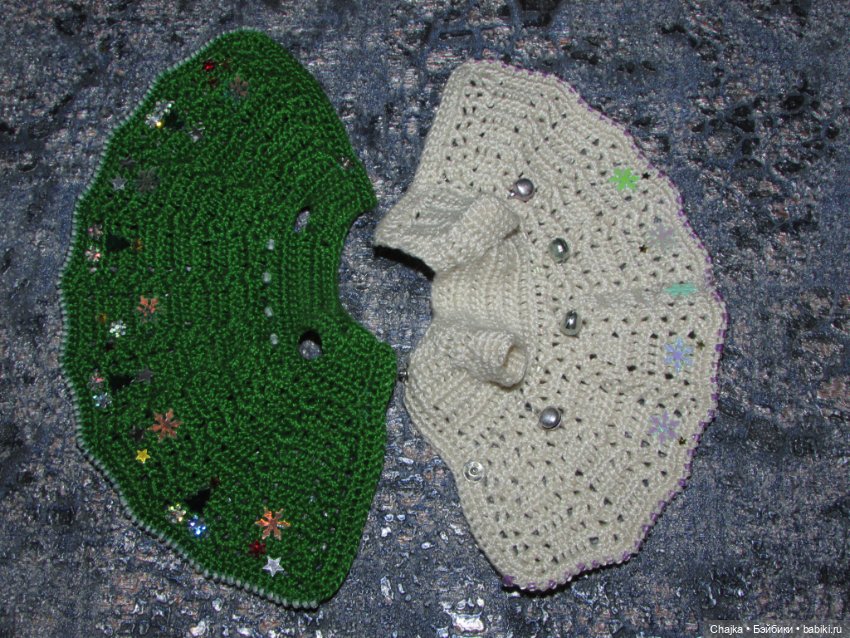 Вязаные наряды на шарнирных кукол 16 см (bjd 16 sm). Предновогодний показ "Рождественская Сказка для кукол"