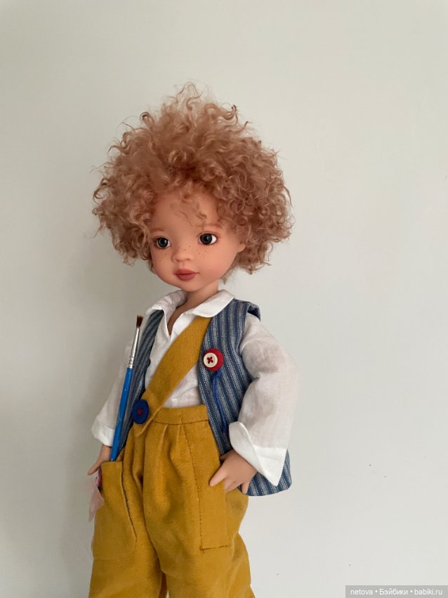 Шарнирные куклы «пуговки» - мальчики. Просто Леня:)