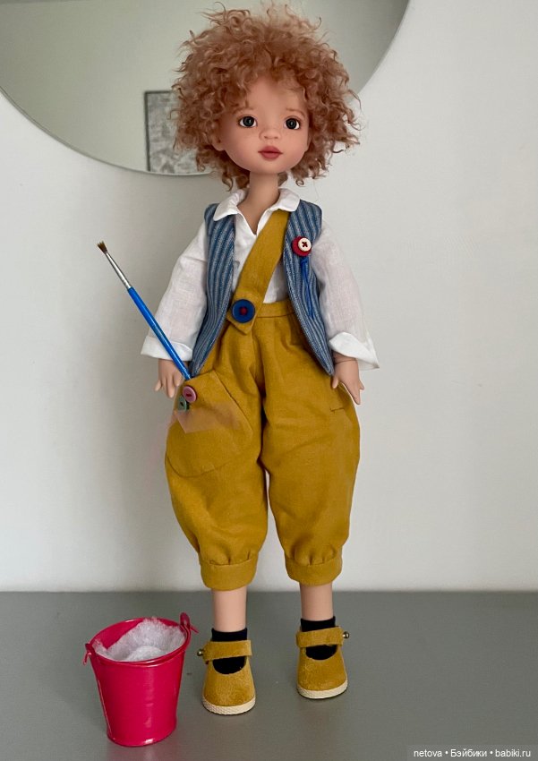 Шарнирные куклы «пуговки» - мальчики. Просто Леня:)