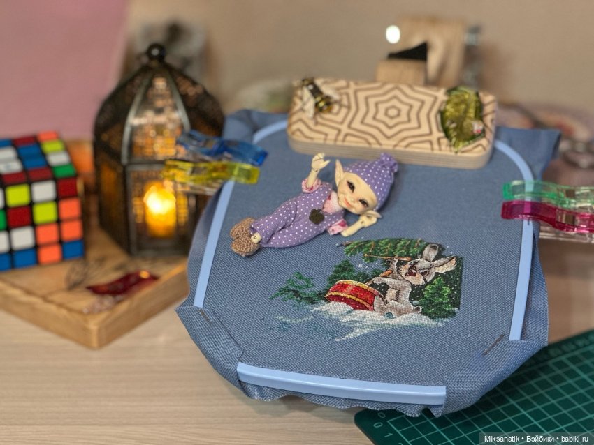 Как мы с куклятами Новый год вышивали