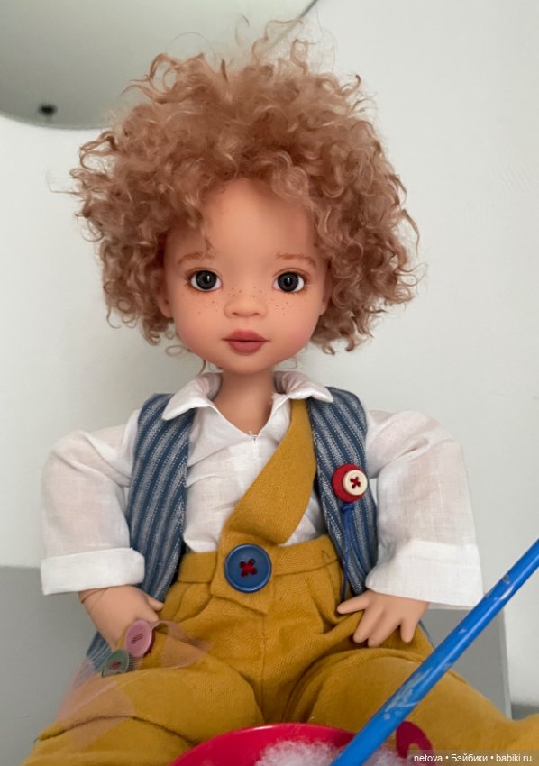 Шарнирные куклы «пуговки» - мальчики. Просто Леня:) (фото 9)