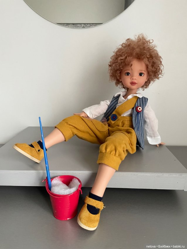 Шарнирные куклы «пуговки» - мальчики. Просто Леня:) (фото 10)