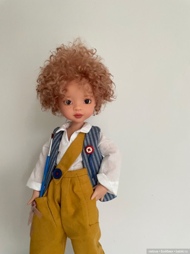 Шарнирные куклы «пуговки» - мальчики. Просто Леня:)