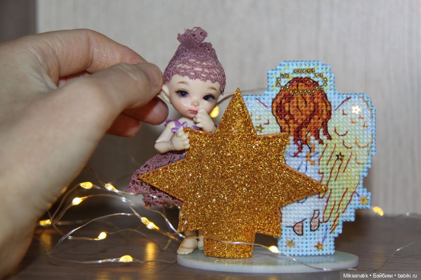 Как мы с куклятами Новый год вышивали