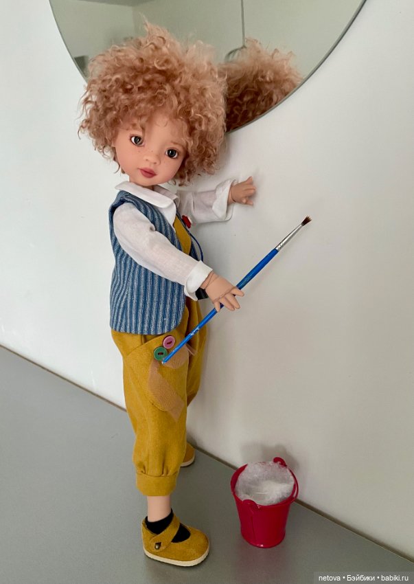 Шарнирные куклы «пуговки» - мальчики. Просто Леня:) (фото 5)