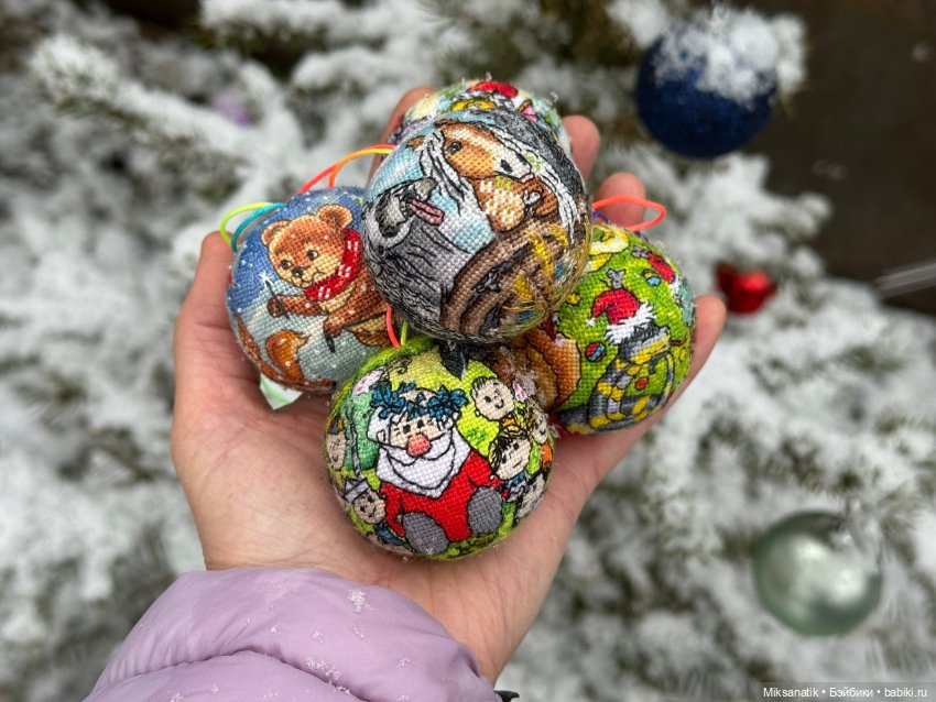 Как мы с куклятами Новый год вышивали