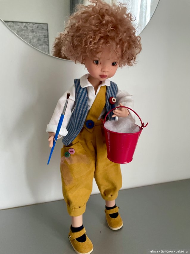 Шарнирные куклы «пуговки» - мальчики. Просто Леня:) (фото 3)