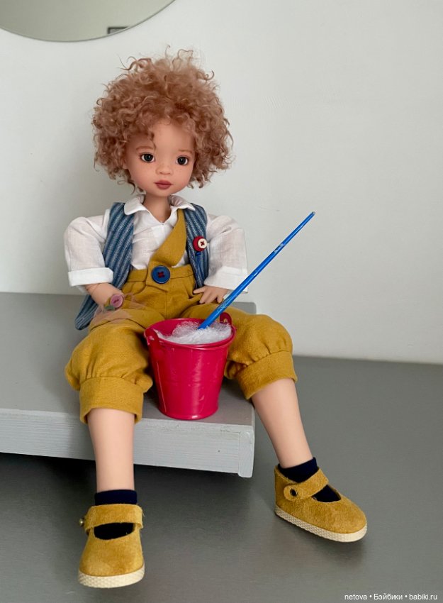 Шарнирные куклы «пуговки» - мальчики. Просто Леня:) (фото 7)