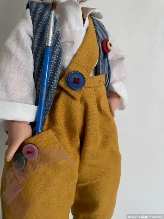 Шарнирные куклы «пуговки» - мальчики. Просто Леня:)