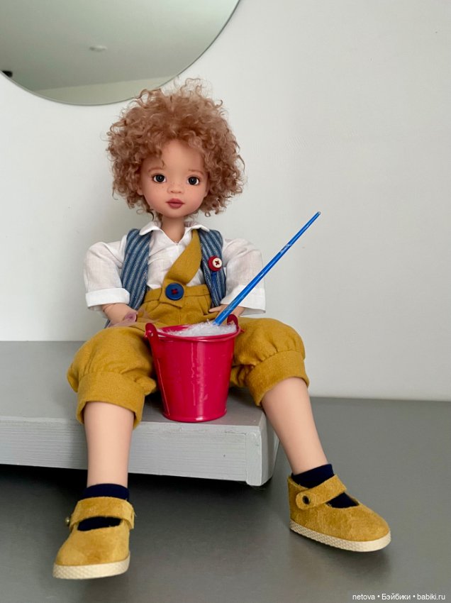 Шарнирные куклы «пуговки» - мальчики. Просто Леня:) (фото 8)