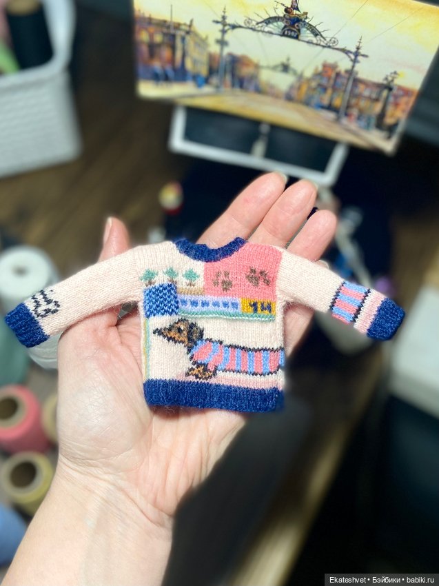 Свитер на кукол БЖД (Блайз, об 22, стодолл М и подобные) (фото 4)