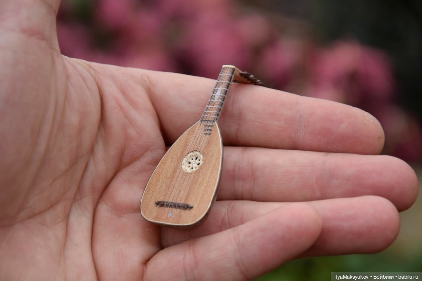 Пятихоровая ренессансная лютня в масштабе 1/12 (фото 6)