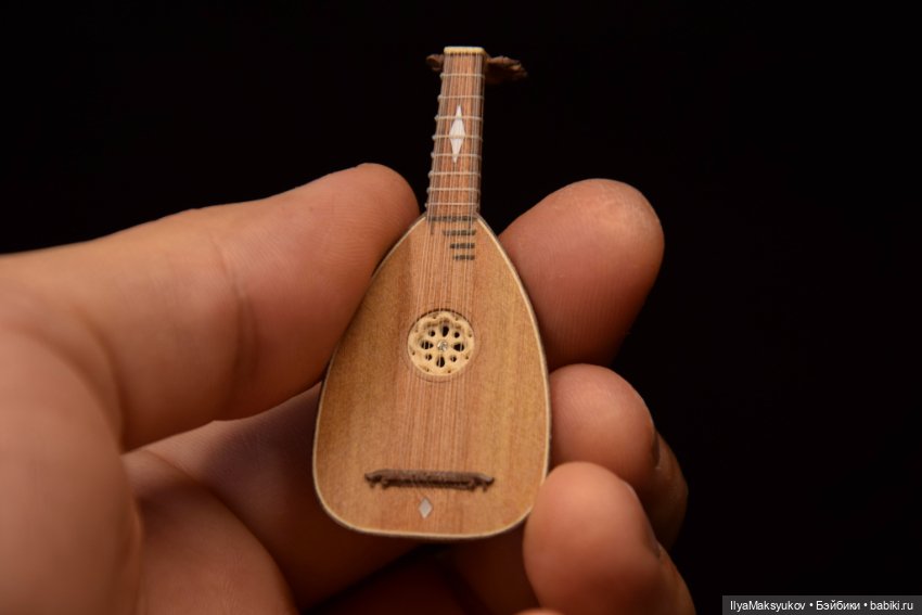 Пятихоровая ренессансная лютня в масштабе 1/12 (фото 3)
