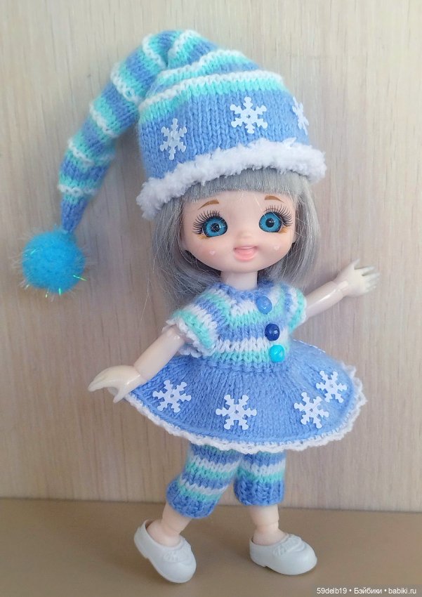 Маленькая новогодняя гномушка Снежка (фото 8)