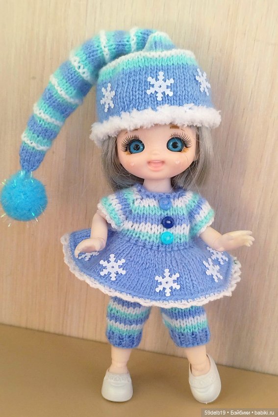 Маленькая новогодняя гномушка Снежка (фото 2)