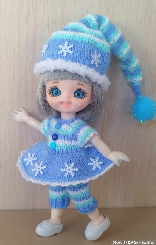 Маленькая новогодняя гномушка Снежка (фото 4)