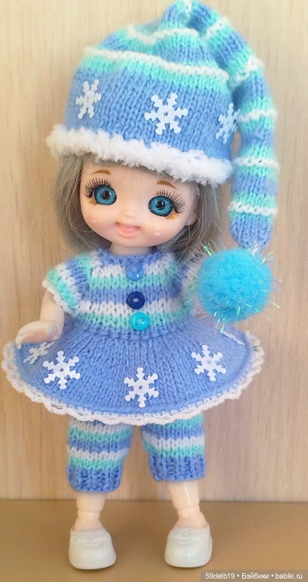 Маленькая новогодняя гномушка Снежка (фото 6)