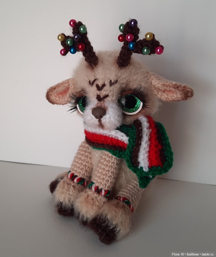 Новогодний Олененок — Вязаные игрушки и амигуруми: крючком (фото 5)