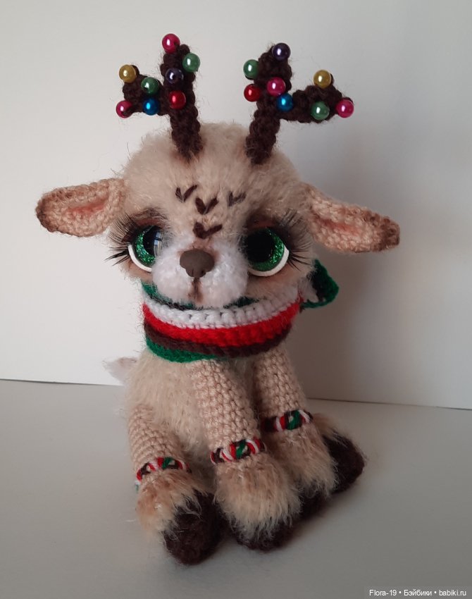 Новогодний Олененок — Вязаные игрушки и амигуруми: крючком