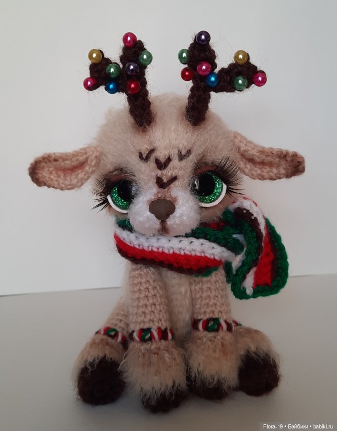 Новогодний Олененок — Вязаные игрушки и амигуруми: крючком (фото 4)