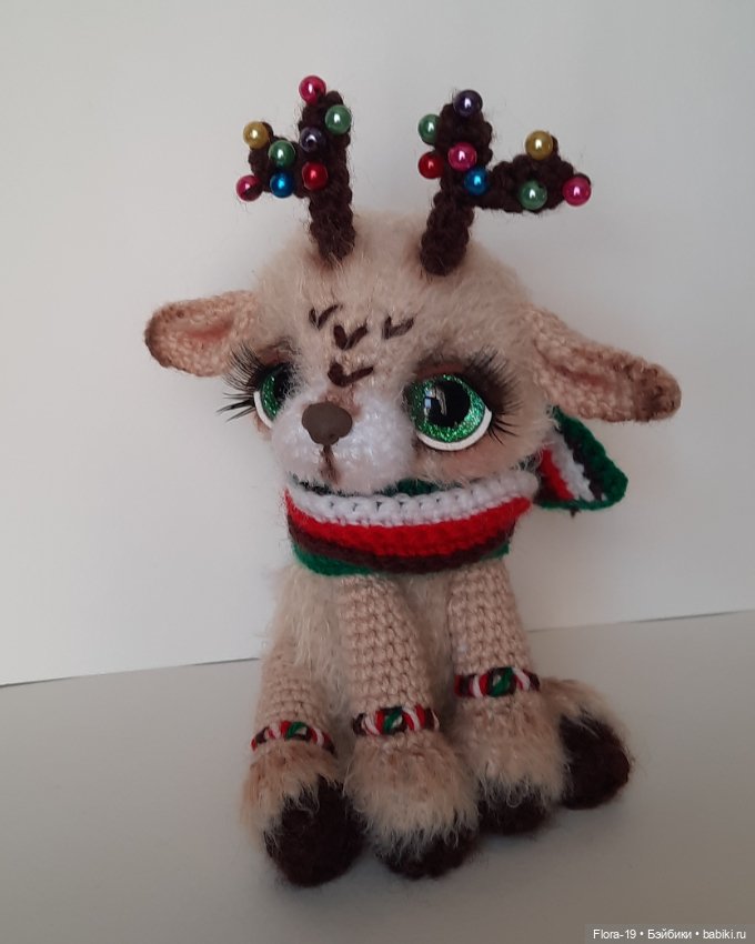 Новогодний Олененок — Вязаные игрушки и амигуруми: крючком (фото 6)