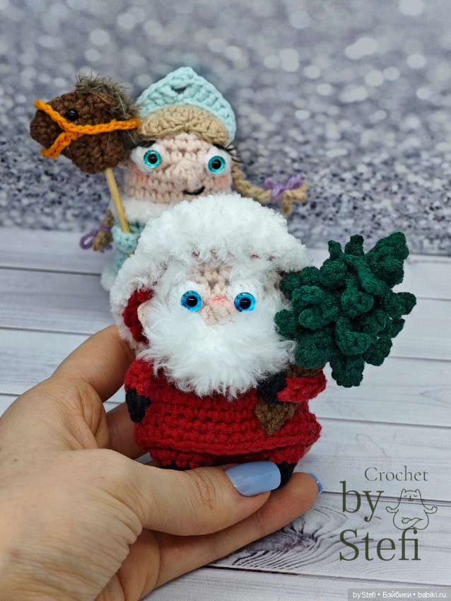 Дед Мороз и Снегурочка — Вязаные игрушки и амигуруми: крючком