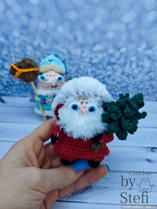 Дед Мороз и Снегурочка — Вязаные игрушки и амигуруми: крючком