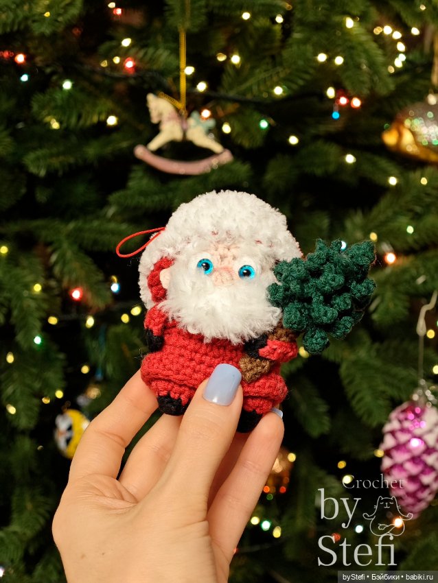 Дед Мороз и Снегурочка — Вязаные игрушки и амигуруми: крючком (фото 6)