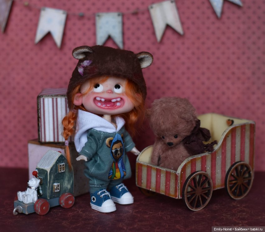 Люсенька и мишка — Домашние фото авторских кукол: личные коллекции (фото 2)