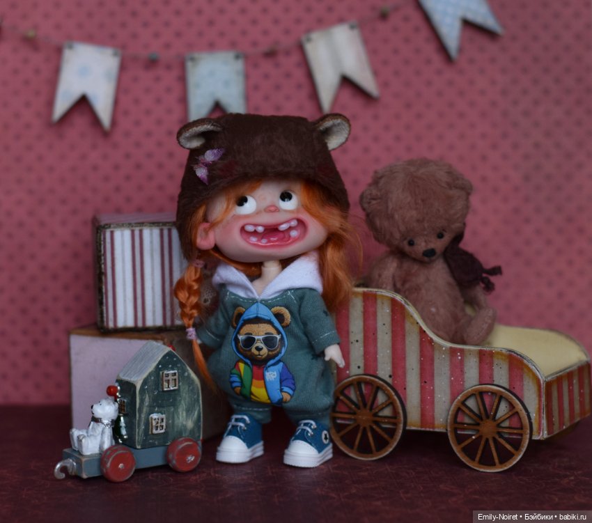 Люсенька и мишка — Домашние фото авторских кукол: личные коллекции (фото 3)