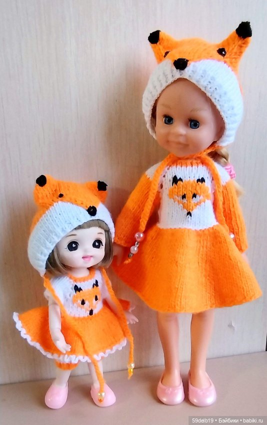 Лисички - сестрички🦊🦊🦊 — Одежда и обувь для кукол своими руками: фото (фото 7)