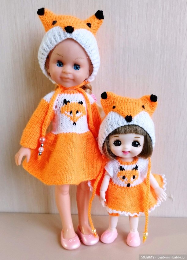 Лисички - сестрички🦊🦊🦊 — Одежда и обувь для кукол своими руками: фото (фото 8)