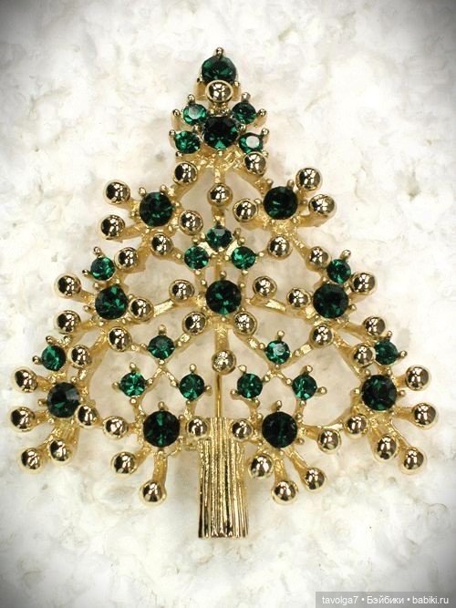 (20)25 винтажных брошей в виде новогодних ёлочек (фото 4)