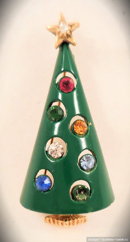 (20)25 винтажных брошей в виде новогодних ёлочек
